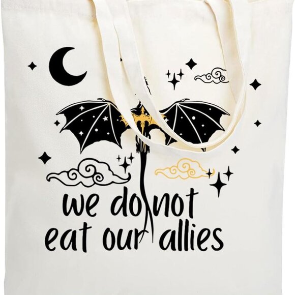 Cotton Tote Bag Reusable Shopping Bag Bookish Shoulder Bag Versatile - Picture 1 of 6